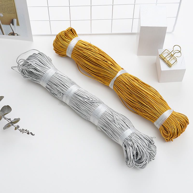 Gold/Silver/Color Elastic Thread 1mm 2mm 3mm