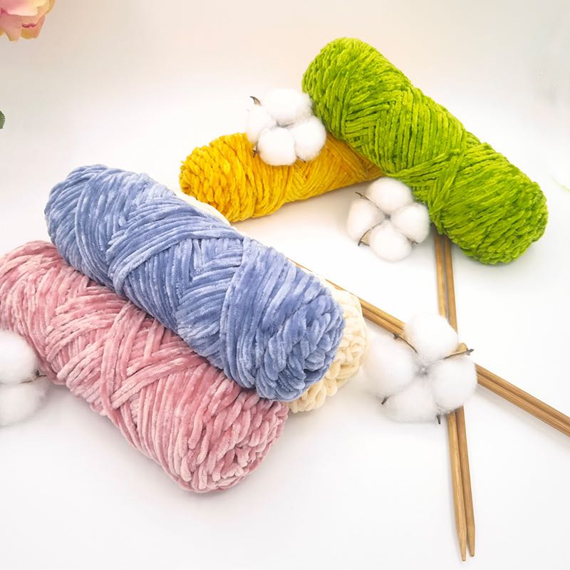 Chenille knitting yarn handwork scarf hat 10s-1 100g 200g