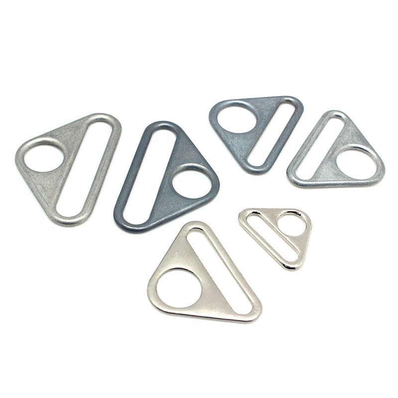 Wholesale Plate Alloy Cast Buckle Metal Adjuster Triangle Ring Buckle for Bag