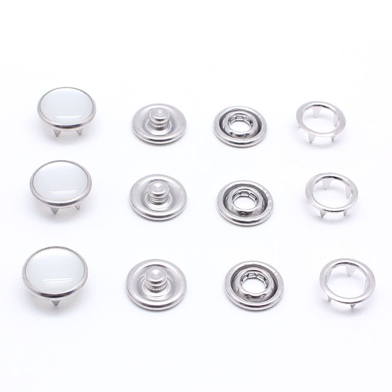 Brass Iron Stainless Steel Metal Silver Snap Ring Button Hollow Snap Button for Jackets