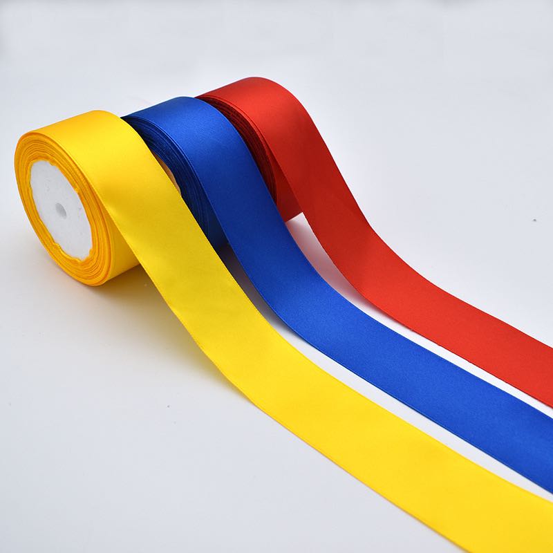 Wholesale Polyester Decorative Satin Ribbon Single Sided for Garment DIY Gifts