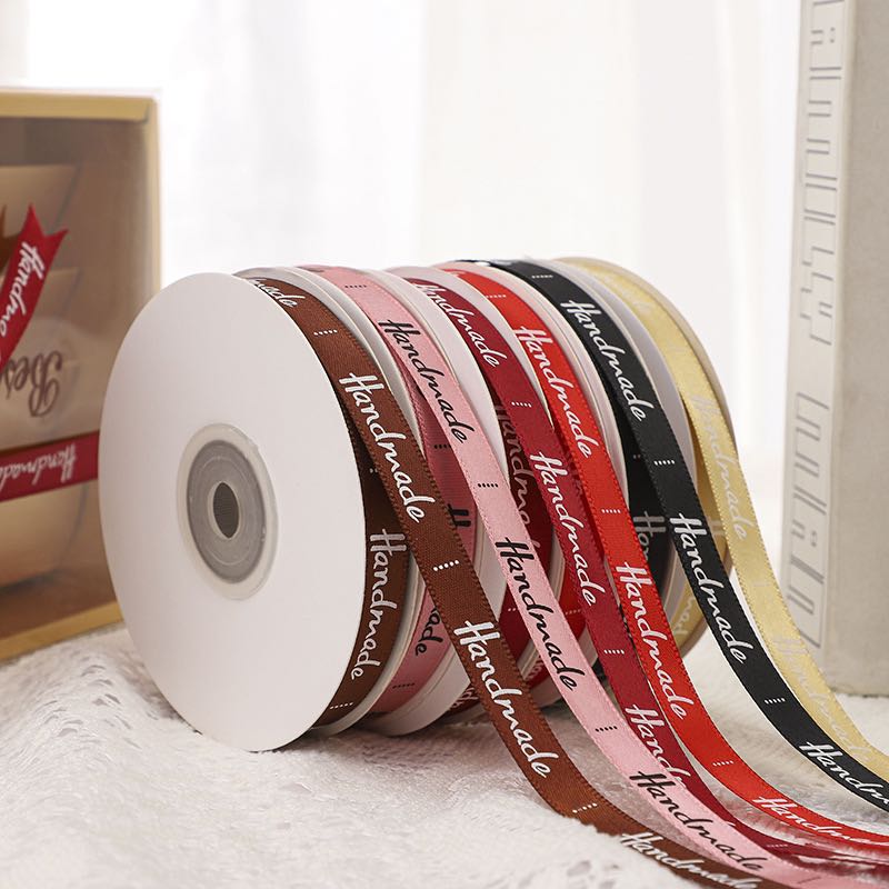 Printed Polyester Decorative Satin Ribbon Single Sided for Garment DIY Gifts