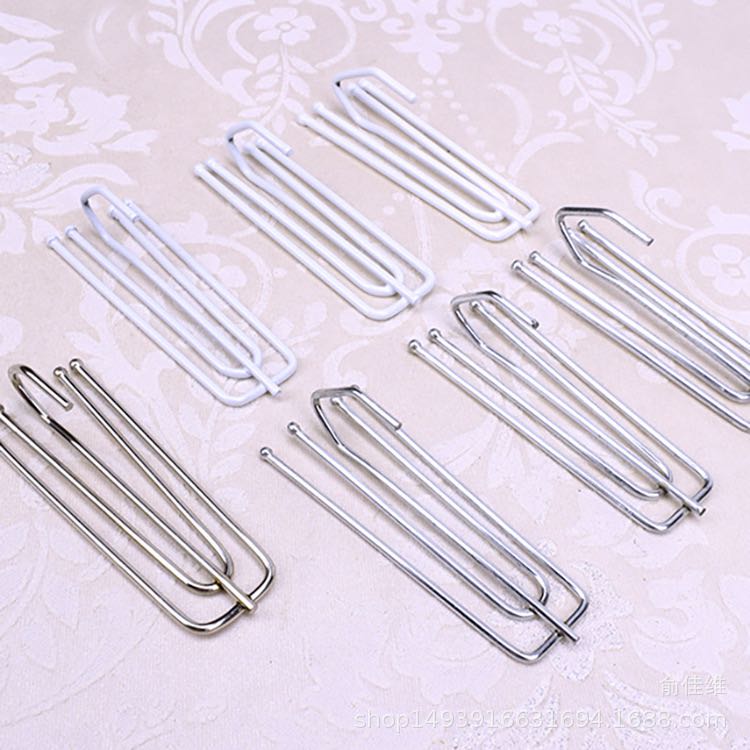 Wholesale Silver Stainless Steel Curtain Hook Metal Curtain Pin Hooks